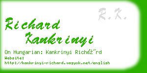 richard kankrinyi business card